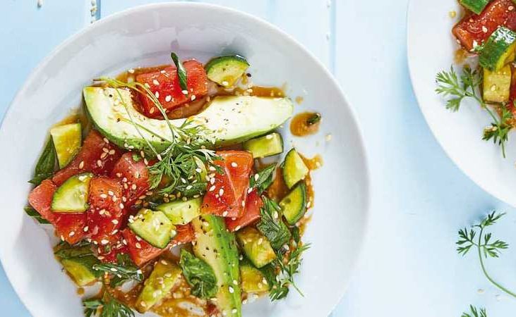 ensalada de atun y aguacate