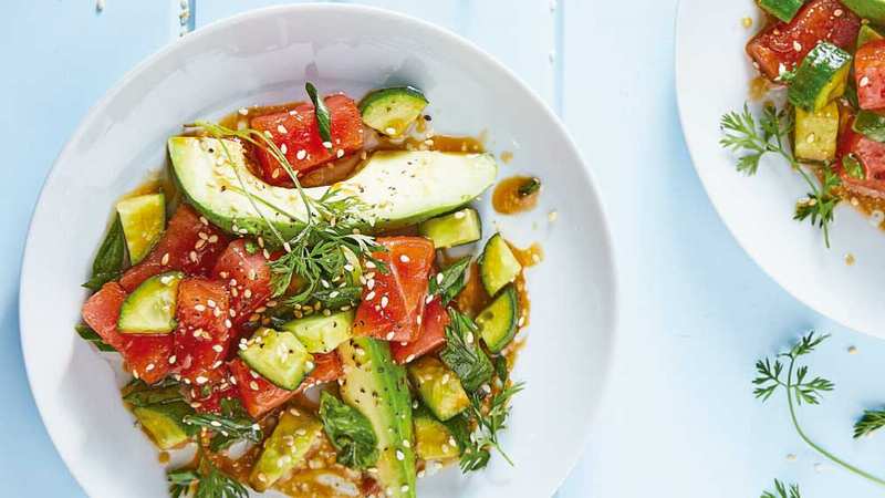 ensalada de atun y aguacate